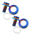 Titanium M8x15mm Crank Arm Fixing Bolts Ultra Lightweight Rust Resistant Screws For Square Taper Cranksets And Bottom Bracket Burnt Blue Finish Two Sets Built For Humid And Salty Ride Conditions