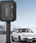 Tough As Nails Wall Mount Ev Charger Enclosure With Mechanical Lock And Translucent Tempered Glass Panel Crafted From Cold Rolled Steel, large size, showcased outdoors.