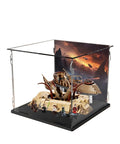 Dustproof 3mm Acrylic Display Case For Lego 75396 Desert Airship And Sarlacc Crater Model Dope Ultra Clear High Impact Display Box That Shields Your Build From Dust Moisture And Damage For Lego Fans Model Not Included with desert airship model inside