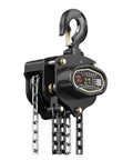 Hand Chain Hoist Heavy Duty Crane Double Pawl Brake with hook, 2 ton capacity, suitable for auto shop and warehouse use.