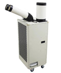 Heavy Duty Mobile Air Conditioner Brings The Cool With A Major 15400 BTU Punch For Rapid Spot Cooling featuring smooth glide wheels.