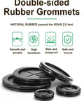 110 Pcs Rubber Grommets Kit With Six Sizes Five Sixteenths Inch Three Eighths Inch Waterproof Grommets for Sheet Metal and Cables