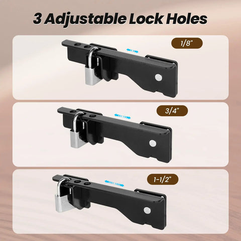 Heavy Duty Flip Gate Latch Crafted From Reliable Carbon Steel For Barns And Wood Fences with 3 adjustable lock holes.