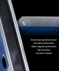 Super Durable Zohisin Welding Magnet With 30 To 50 Kilo Suction Power Arrow Shape Swivel Lock close-up of double-layer galvanized panel.