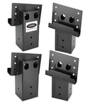 Mofeez outdoor 4x4 compound angle brackets, 4-pack, black metal for deer stands and hunting blinds (Amazon)