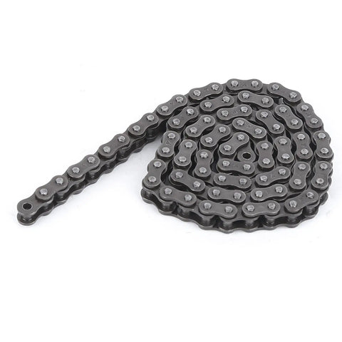 Robust Roller Chain For Tetrix Robot Projects Featuring Steel Links With 6.35 Mm Pitch And Custom Cut Length coiled on white background.