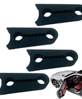 Heavy Duty Silicone Car Door Slam Buffers Four Pack in black, designed to silence metal rattles for quiet driving.