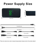 Dimensions of Fast Charge 54.6V 2A Electric Scooter Charger With LED Display shown with five plug sizes