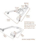 44 Inch Rear Live Axle Kit diagram with measurements and components for DIY Go Kart builds, includes bolt specifications.