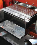 Heavy Duty Stainless Steel Truck Toolbox Featuring A Solid Full Top Step And Secure Heavy Duty Latches 30 Inch Frame Cargo Crate close-up view.