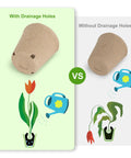 Comparison of 65 Pack Organic Peat Pots For Seed Starting, 3.15 Inch Round Nursery Pots With and Without Drainage Holes