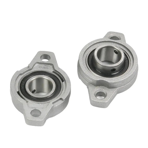 Dope 4 Pack Pillow Block Bearing Kit Featuring KFL08 And KFL Models From 8MM Through 25MM Zinc Alloy Construction With Built In Self Aligning Unit For Super Slick Rotational Motion On Matched Linear Shaft Systems Doing Real Good Work Right Now, two zinc alloy pillow block bearings