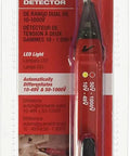 Dual Range Voltage Detector For 10 To 1000V Easy To Use Electrical Tester, Durable Gray Unit in packaging