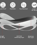 Cross-sectional view of 62mm Aluminum Foil Seal Lids for Nespresso Vertuo Pods, showing layers for airtight, food-grade sealing.