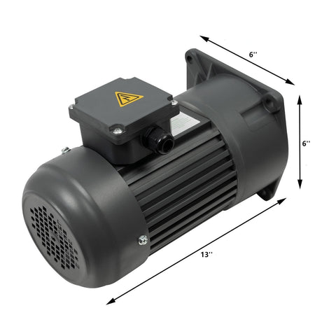 Beefed-Up AC Gear Motor 400W 1/2HP Electric Gear Reducer Vertical Mount, Aluminum Housing, 90Nm High Torque for Heavy-Duty Machinery