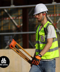 High Visibility Reflective Safety Vest For Men And Women With Pockets And Zipper ANSI Class 2 Yellow XL worn by worker