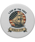Patriotic US Flag Retro Sailboat Phone Grip Adhesive Attachment For iPhone And Android with vintage sailboat graphic