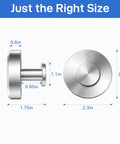 Heavy Duty Black Suction Cup Hooks Two Pack No Drill Bathroom Wall Adhesive Rack For Towels Robes and Fitness Gear Featuring Hella Strong Silicone Base That Snags Tight On Glass Or Tile With Zero Hassle size dimensions displayed on a white background.