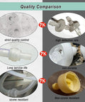 Front collage of 28 plastic check valves with plug-in barb fittings; translucent white, assorted sizes 1/8–1/2 in.