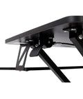 Close-up view of 31.5 Inch Height Adjustable Standing Desk Converter Featuring Ergonomic Keyboard Tray for easy height adjustment.