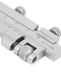 Gear Tooth Vernier Caliper With Stainless Steel Build, Dual Perpendicular Vernier Scales, close-up of measurement markings