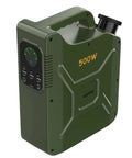 Reliable Portable Power Station 500W Featuring LiFePO4 Cell Pure Sine Wave Inverter, compact green design with carry handle.