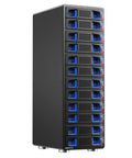 Sleek 12 Bay Aluminum Hard Drive Enclosure With Rapid Cooling Fan For 2.5 And 3.5 Inch SATA HDD or SSD Via USB Type A and C 3.0