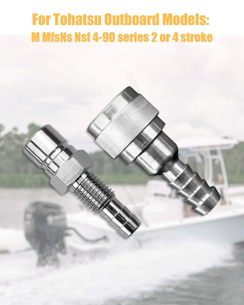 5/16 Inch Fuel Connector For Tohatsu Nissan Outboard Motors Fits 2 Stroke And 4 Stroke Engines 5-90HP Replacement