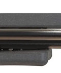 Side view of Stable Table Lite With Weatherproof Tabletop And Ambidextrous Seat showing folded metal and plastic structure