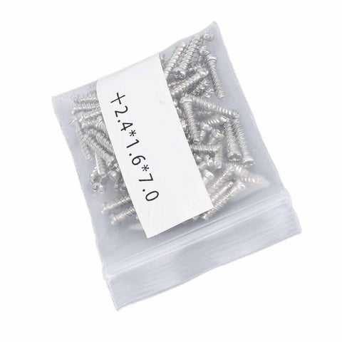 Durable Eyeglasses Hinge Screws Kit For Quick Fixes, Metal Repair Pins in small plastic bag, easy installation for frames.