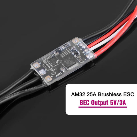 AM32 25A ESC component from 4500KV Brushless Motor And AM32 25A ESC Upgrade Kit For Losi Micro B And Micro T 1/24 And 1/28 RC Buggy