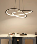 Modern Trefoil Ceiling Chandelier For Dining Room And Living Room, Adjustable Height And Color Temperature, 23.6 Inch LED