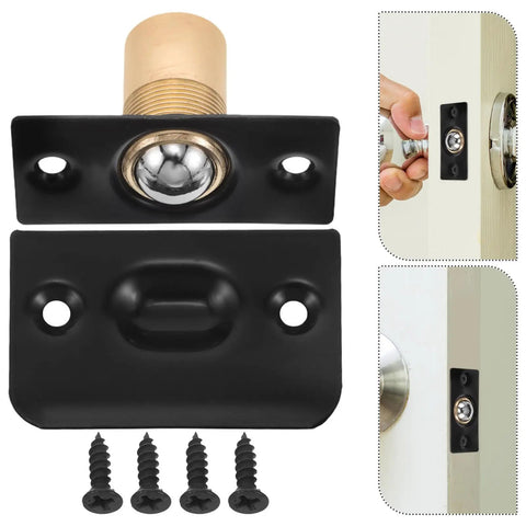 Four Pack Stainless Steel And Copper Ball Roller Catch Latches With Adjustable Spring Design, Reliable Latch Mechanism, Concealed Hardware