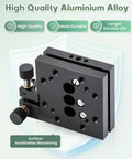 Dual Axis Tilt And Rotation Stage 2.6 Inch Precision Angle Platform with Manual 2D Adjustment, aluminum alloy finish