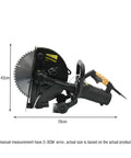Heavy Duty Beefy Electric Circular Saw Angle Adjustable Portable Cutting Machine For Wood Metal Stone Tile DIY Pros cuts brick and concrete.