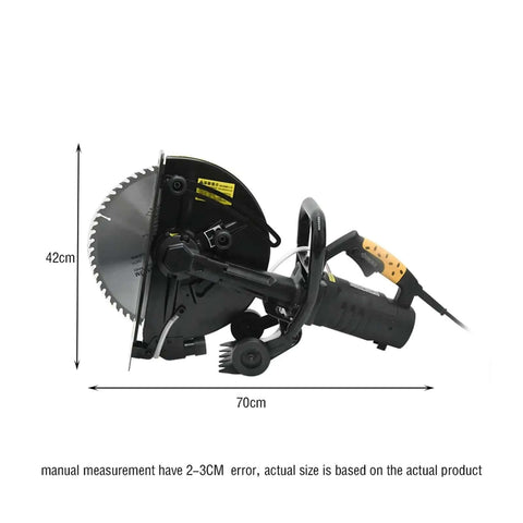 Heavy Duty Beefy Electric Circular Saw Angle Adjustable Portable Cutting Machine For Wood Metal Stone Tile DIY Pros cuts brick and concrete.