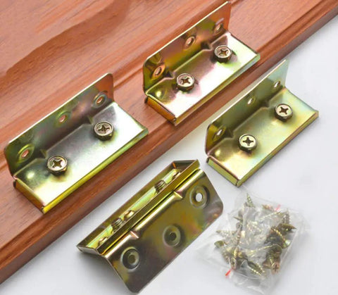 Built Tough As Nails Heavy Duty Bed Rail Bracket With Thick Galvanized Steel Reinforcement For Non Mortise Bedroom Frame Repairs And Sturdy Mattress Base Support Plates