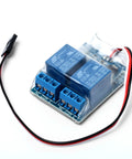 RC Aircraft Relay Switch With PWM For Drones FPV Quadcopter Remote Control 5V Receiver, dual relay outputs, servo input visible