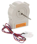 Refrigerator Evaporator Fan Motor Replacement 4681JB1027C Compatible With LG And Kenmore Refrigerators AP4507961 PS3523323 Easy Install And Durable Performance For Quiet Operation, shown with attached wiring and connector.