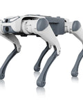 Lite 3 Basic AI Quadruped Robot Platform For Robotics Developers And Researchers Featuring Dope Mobility And AI Driven Motion Control For Algorithm Testing And Real World Robotic Application Development, white and gray four-legged robot side view