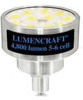 4800 Lumen LED Conversion Kit For D-Cell Flashlights, 12 LED Emitters, Tool-Free Replacement, Fits 5 To 6 D Batteries, Upgrades Your Old Light Into A Serious Night Torch silver module showing LED emitters