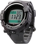 IQ-1204 DC Solar Link Dive Computer With Four Gas Mixes 21 To 100 Percent, solar rechargeable display showing date and time
