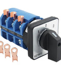 63A Rotary Change Over Switch With Copper Cable Connector 660V Three Position Three Phase Cam Switch 12 Terminals Open Lugs