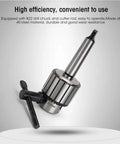 Heavy Duty 40 Steel Drill Chuck With MTA3 B22 Handle Boasts Massive 5 To 20mm Clamping Range, featuring robust steel body.