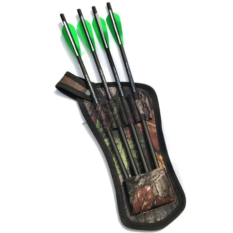 Carbon Crossbow Bolts Set With Screw On Tips And Quiver For Hunting And Target Shooting, 16 17 18 20 22 Inch Arrows