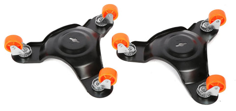 Heavy Duty 12 Inch Tri Dolly Set Two Pack for Moving Furniture, Steel Construction with Foam Pads and Smooth Rollers