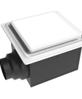 Whisper Quiet Ceiling Vent Fan With LED Light And Nightlight, 80 CFM, Energy Star, white grille, side view