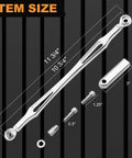 Chrome Shift Linkage For Harley Touring Rigs 1986 And Later Road King Road Glide Electra Glide Tri Glide Softail Aftermarket Replacement Gear Shift Lever, 11 3/4 in chrome billet aluminum, size diagram