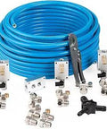 Half Inch Air Line Master Kit With 100 Feet Of Tubing, Three Outlet Kits, Heavy Duty Compressor Manifold, Five Elbow Fittings