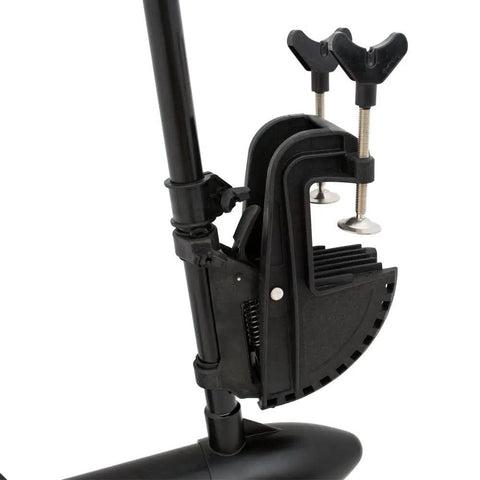 Beefy Built Electric Trolling Motor Bracket And Hinge Assembly For Outboard Stent With Nylon Body And Stainless Steel Hardware Fits Transom Up To Three Inches Thick And Six Inches Wide For Shaft Size One And One Eighth Inches